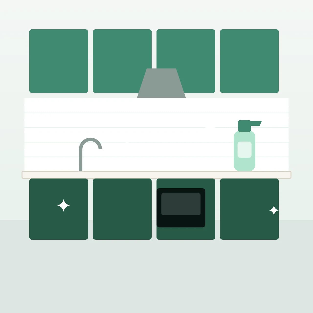 Kitchen Deep Cleaning by a professional cleaning team in Dubai