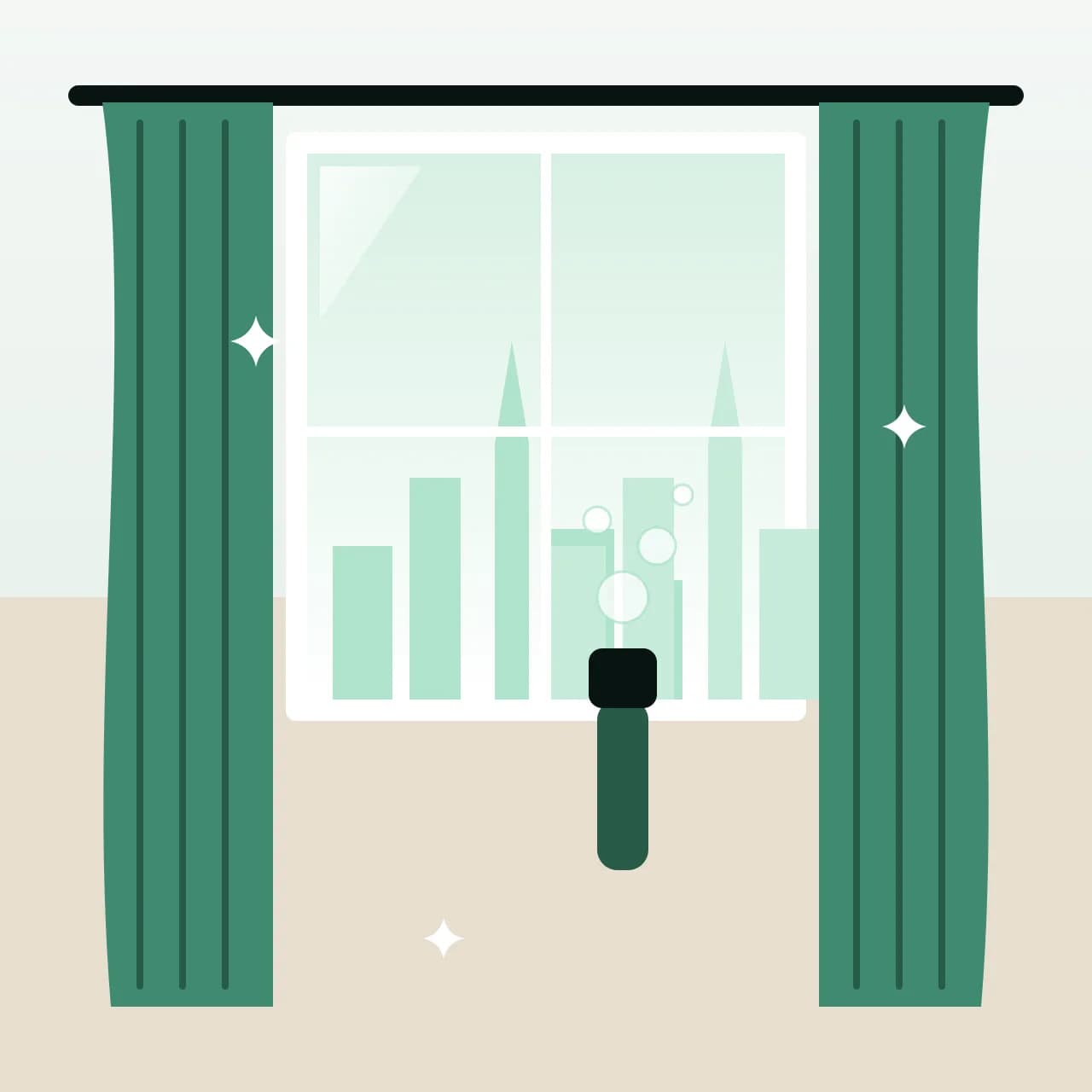 Curtain Cleaning by a professional cleaning team in Dubai