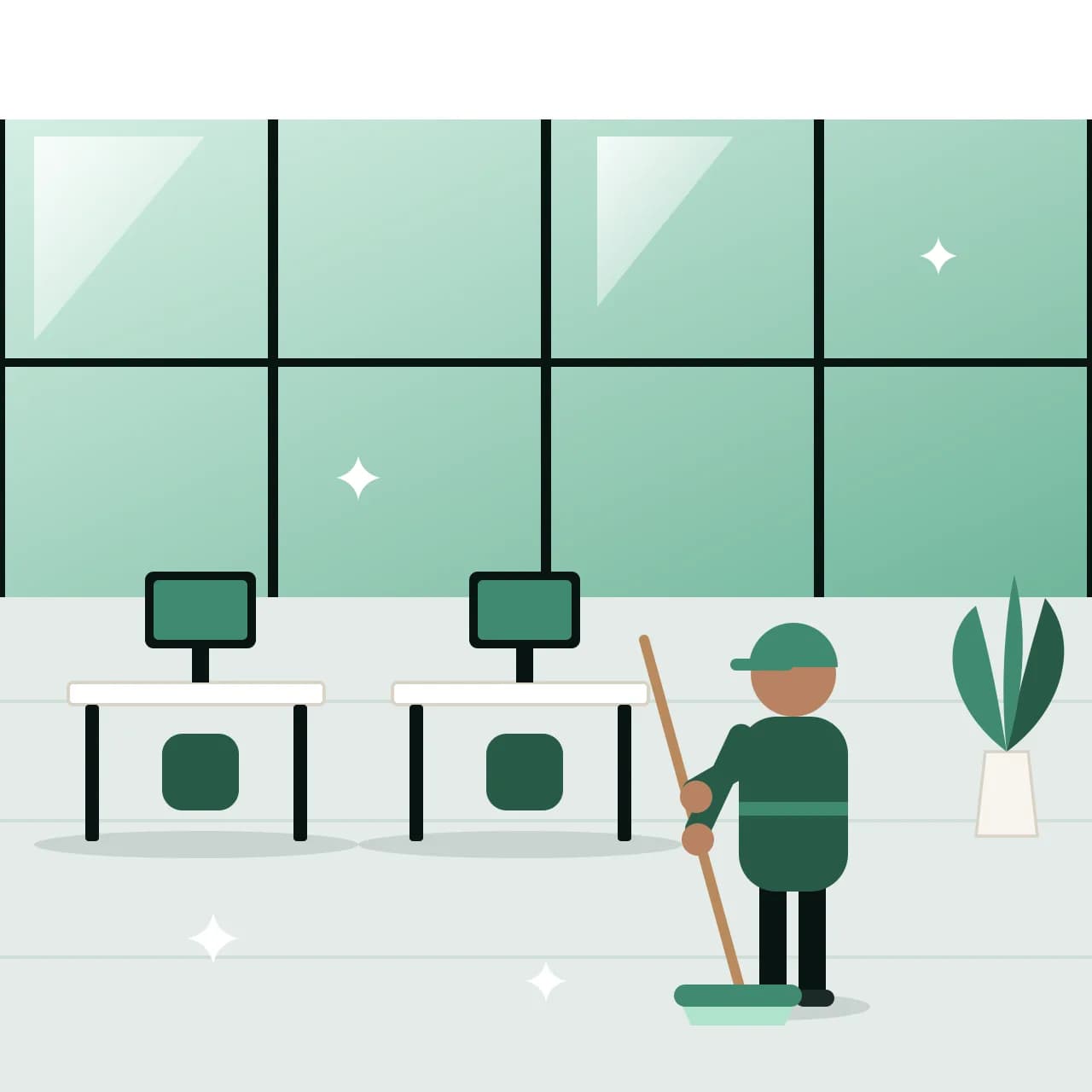 Office Deep Cleaning by a professional cleaning team in Dubai